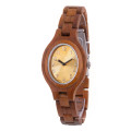 Reloj de pulsera de alta calidad Hlw068 OEM de madera y reloj de pulsera de bambú para hombres